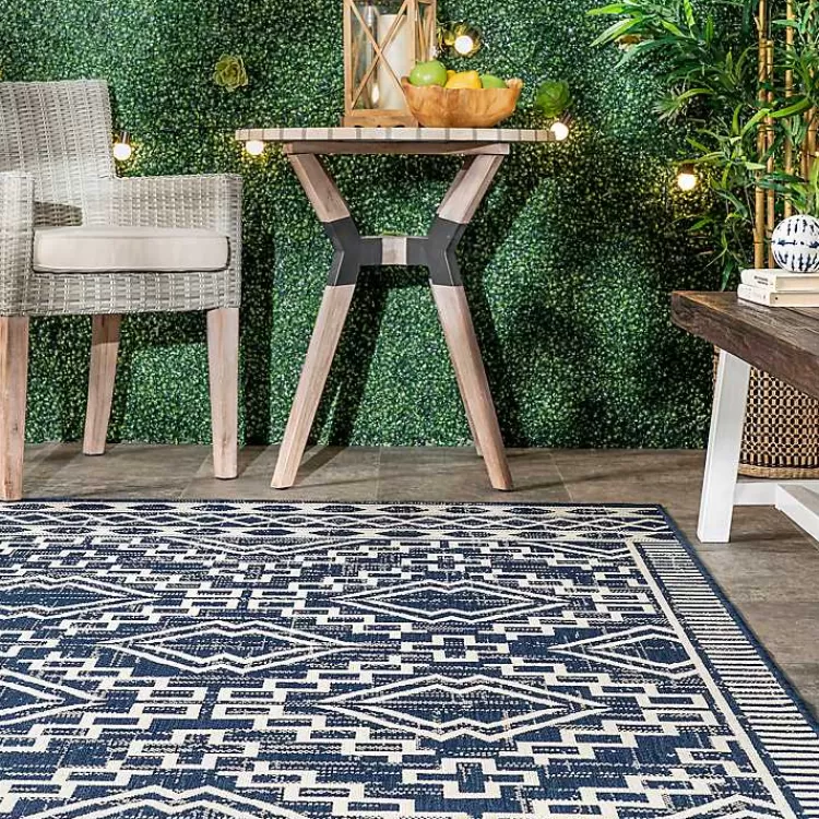cammie_blue_moroccan_tribal_outdoor_rug_x_2.webp Cammie Blue Moroccan Tribal Outdoor Rug, 8x10>Kirklands Home Outlet