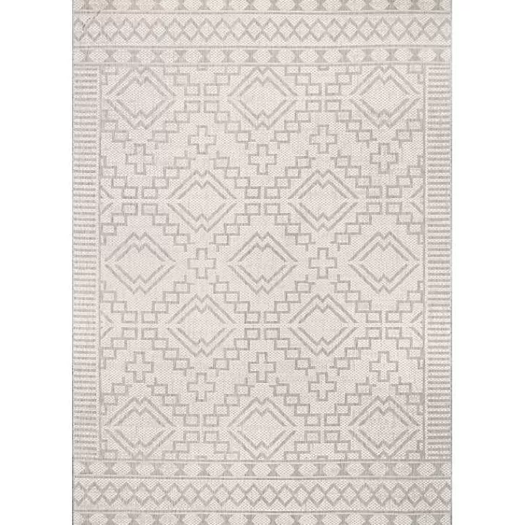 Cammie Gray Moroccan Geometric Outdoor Rug, 8x10>Kirklands Home Sale