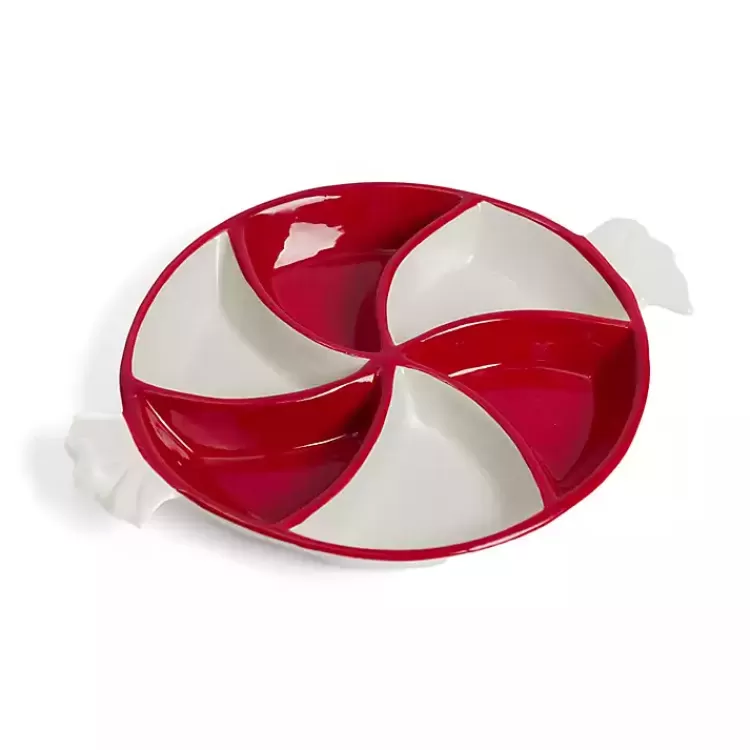 Candy Cane Ceramic Serving Platter>Kirklands Home Flash Sale