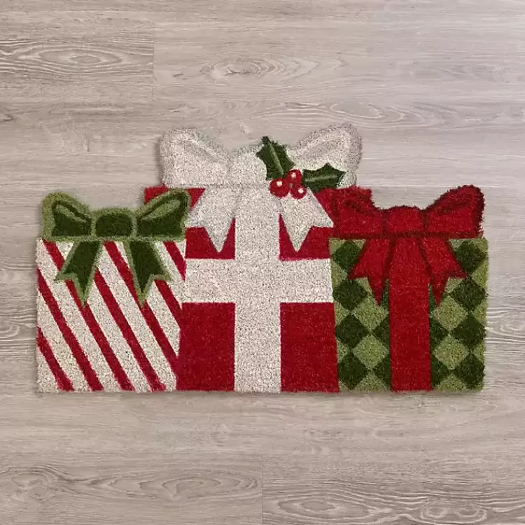 Candy Cane Christmas Present Doormat>Kirklands Home New