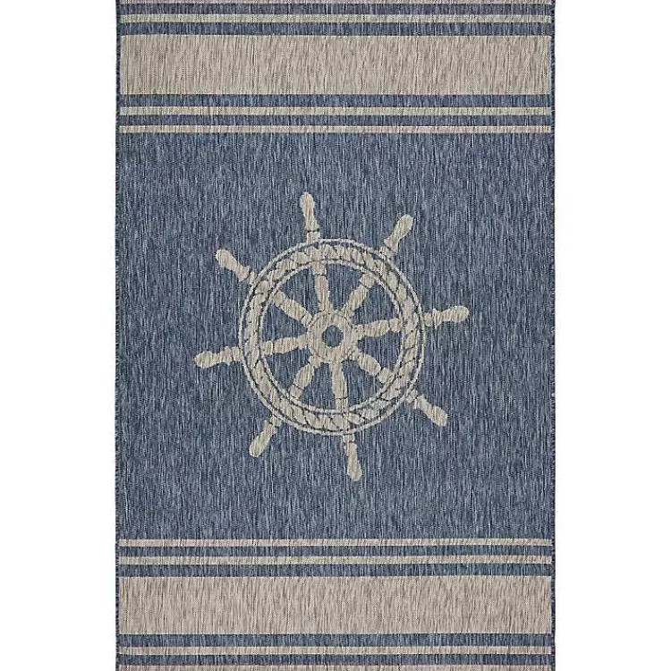 Captiva Nautical Helm Outdoor Area Rug, 5x7>Kirklands Home Online