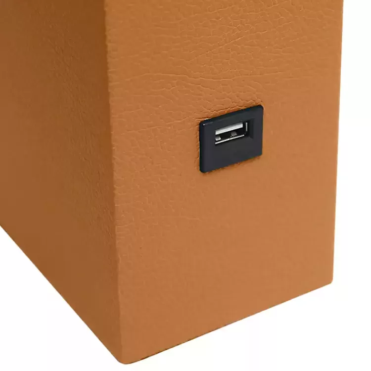 caramel_faux_leather_charging_table_lamp_4.webp Caramel Faux Leather Charging Table Lamp>Kirklands Home Best