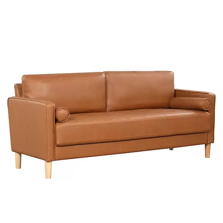 caramel_faux_leather_chelsea_sofa_3.webp Caramel Faux Leather Chelsea Sofa>Kirklands Home Clearance