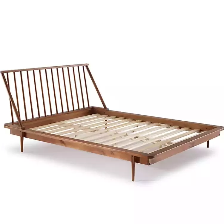 Caramel Mid-Century Modern Queen Bed Frame>Kirklands Home Store