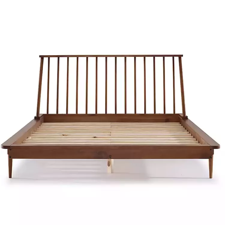 Caramel Mid-Century Modern Queen Bed Frame>Kirklands Home Store