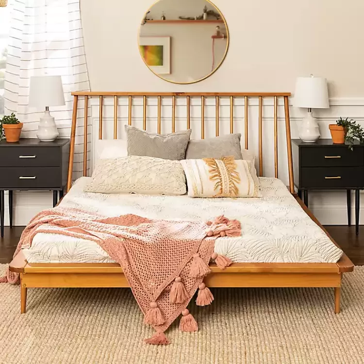 caramel_midcentury_modern_queen_bed_frame_3.webp Caramel Mid-Century Modern Queen Bed Frame>Kirklands Home Store