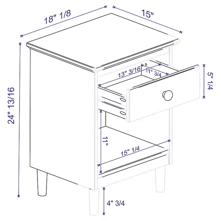 caramel_onedrawer_wood_nightstand_4.webp Caramel One-Drawer Wood Nightstand>Kirklands Home Online