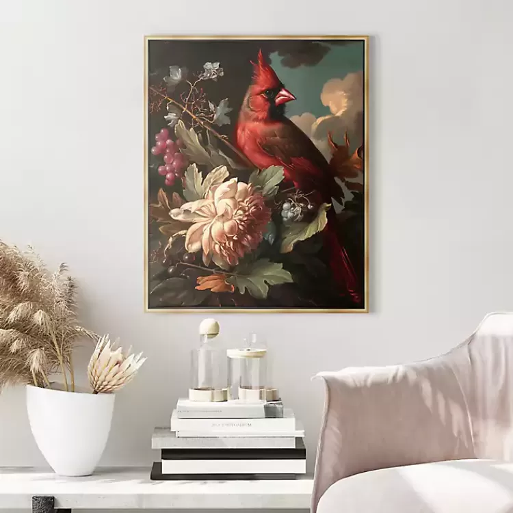 Cardinal Floral Dutch Framed Canvas Art Print>Kirklands Home Store