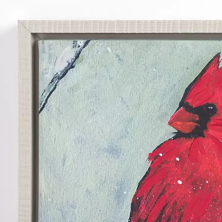 Cardinal on Branch Framed Canvas Art Print>Kirklands Home Shop