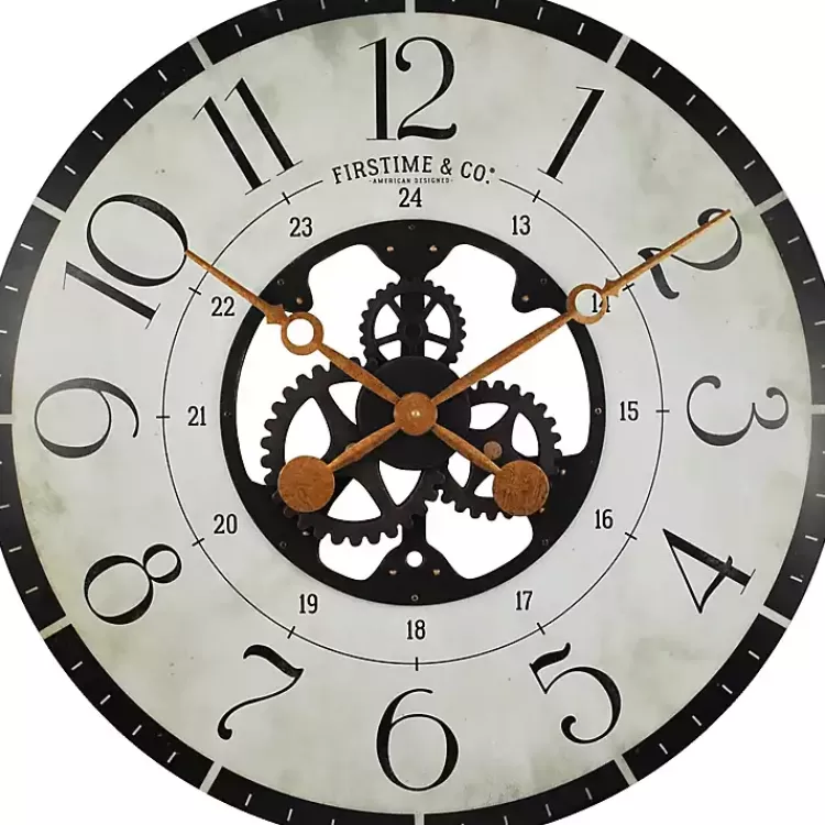Carlisle Gears Wooden Wall Clock>Kirklands Home Sale