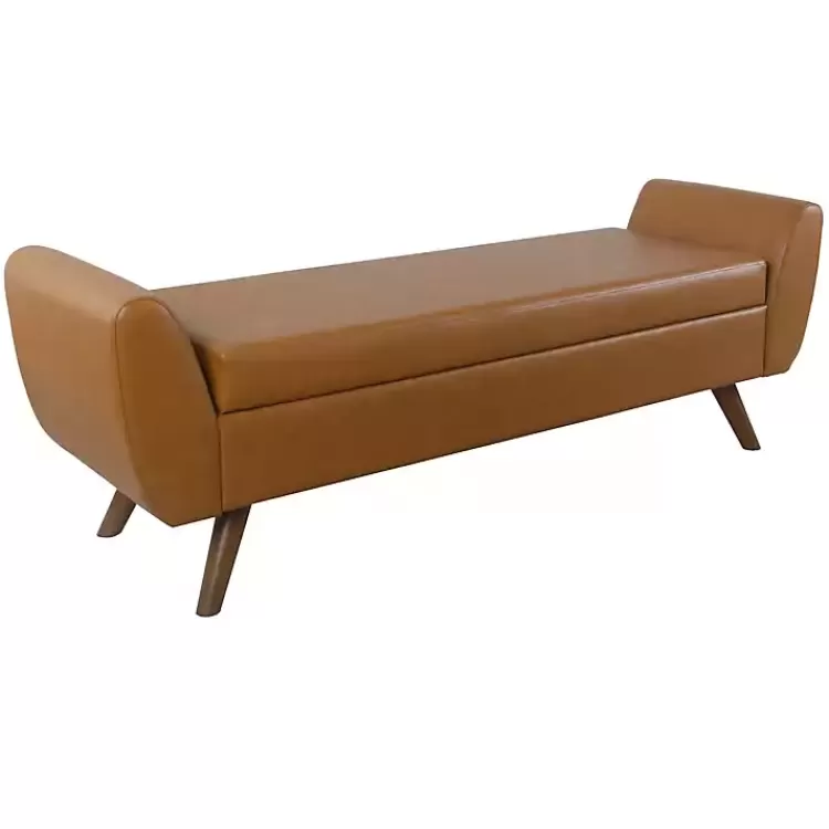 Carmel Vegan Leather Storage Bench>Kirklands Home Store