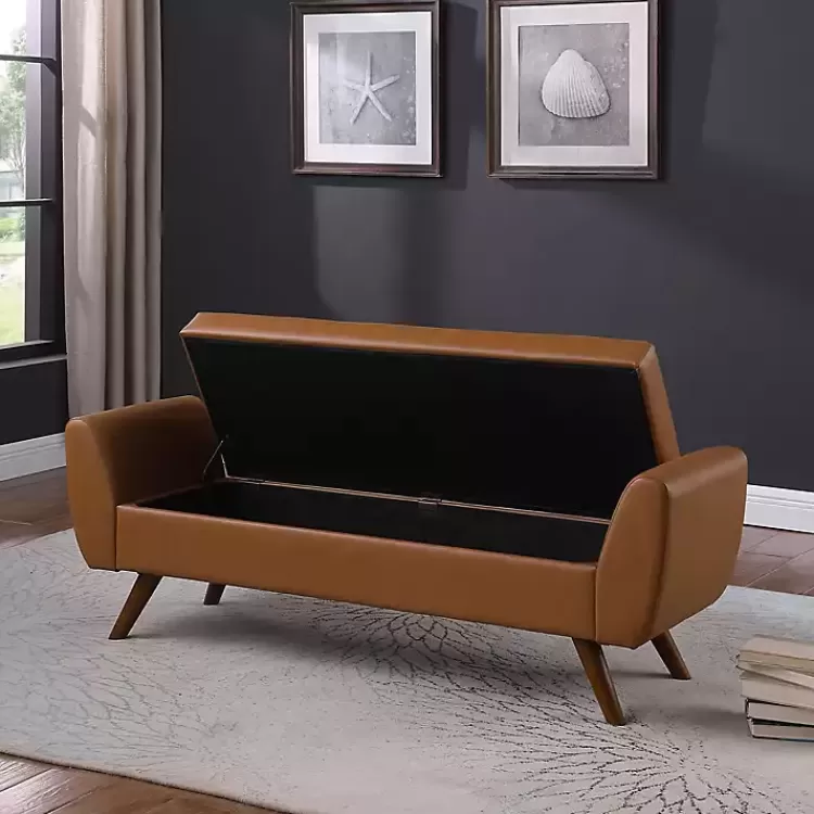 carmel_vegan_leather_storage_bench_2.webp Carmel Vegan Leather Storage Bench>Kirklands Home Store