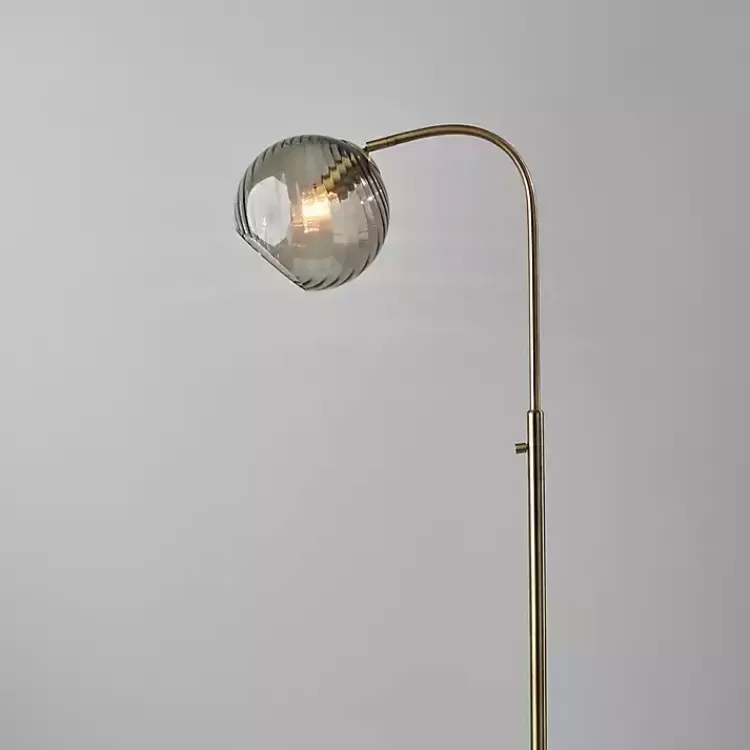 Carmen Smoked Swirled Glass Floor Lamp>Kirklands Home Fashion