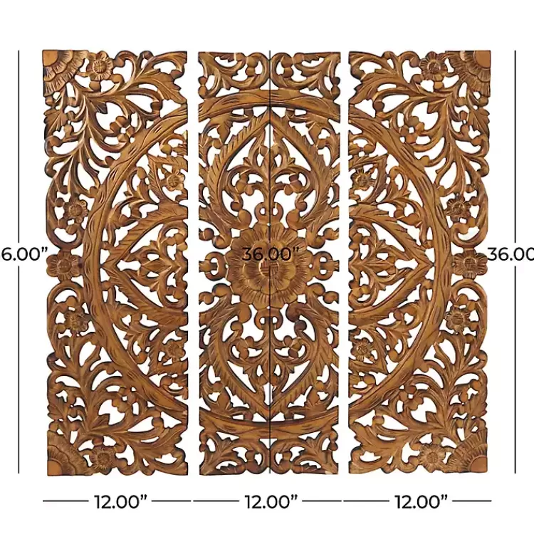 carved_mahogany_pc_triptych_wall_panels_6.webp Carved Mahogany 3-pc. Triptych Wall Panels>Kirklands Home Store