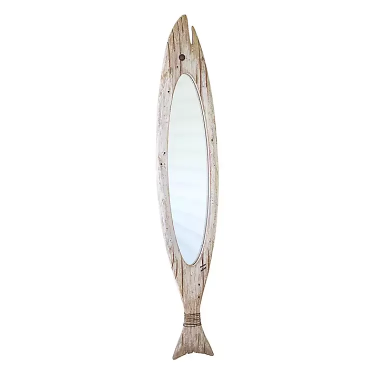Carved Wooden Fish Wall Mirror>Kirklands Home Cheap