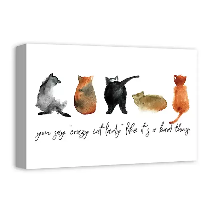 Cat Lady Canvas Art Print, 18x12 in.>Kirklands Home Shop