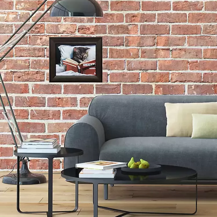 Cat Reading Framed Art Print>Kirklands Home Sale