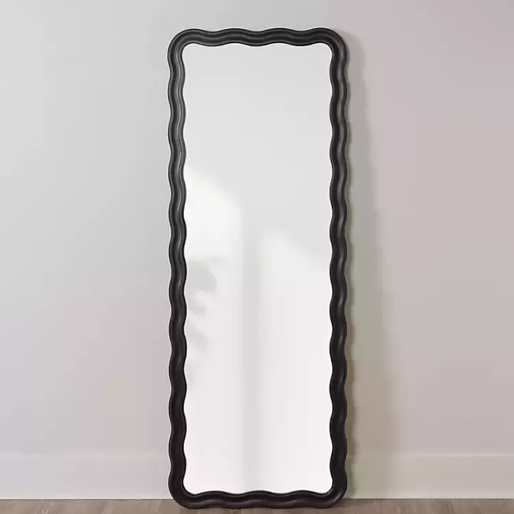 Catorina Black Wavy Leaner Mirror>Kirklands Home Flash Sale
