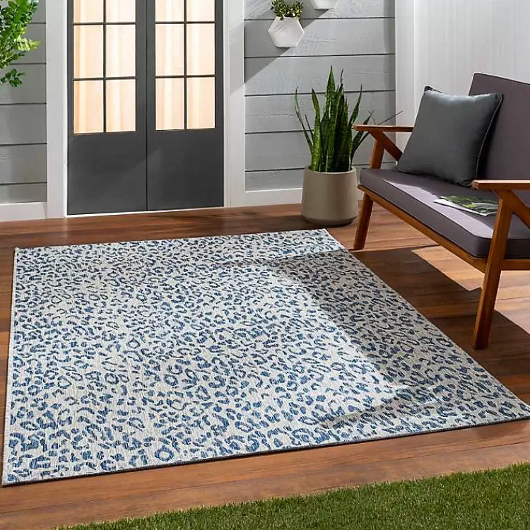 Cauli Leopard Print Outdoor Rug, 4x5>Kirklands Home New