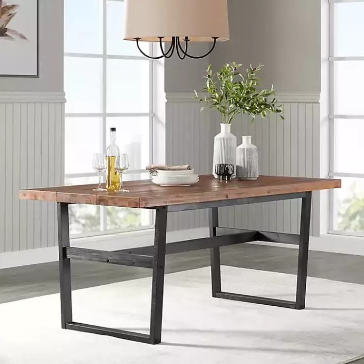 cedar_wood_and_black_metal_dining_table_5.webp Cedar Wood and Black Metal Dining Table>Kirklands Home Clearance