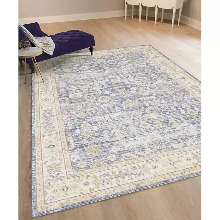 Cerulean Vintage Border Area Rug, 5x7>Kirklands Home Discount