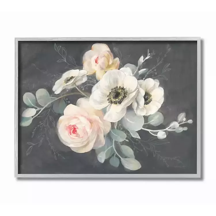 Chalk Flowers Framed Giclee Canvas Art Print>Kirklands Home Shop