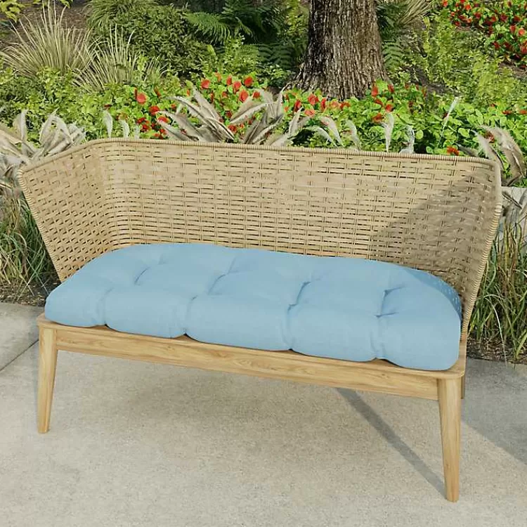 Chambray French Outdoor Wicker Settee Cushion>Kirklands Home Cheap