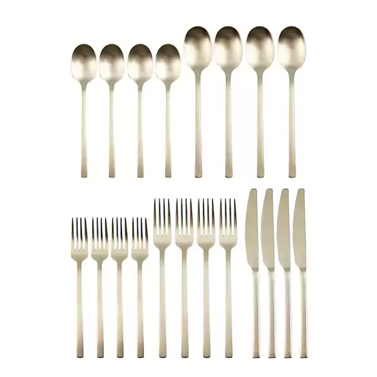 Champagne Glimmer 20-pc. Flatware Set>Kirklands Home Best