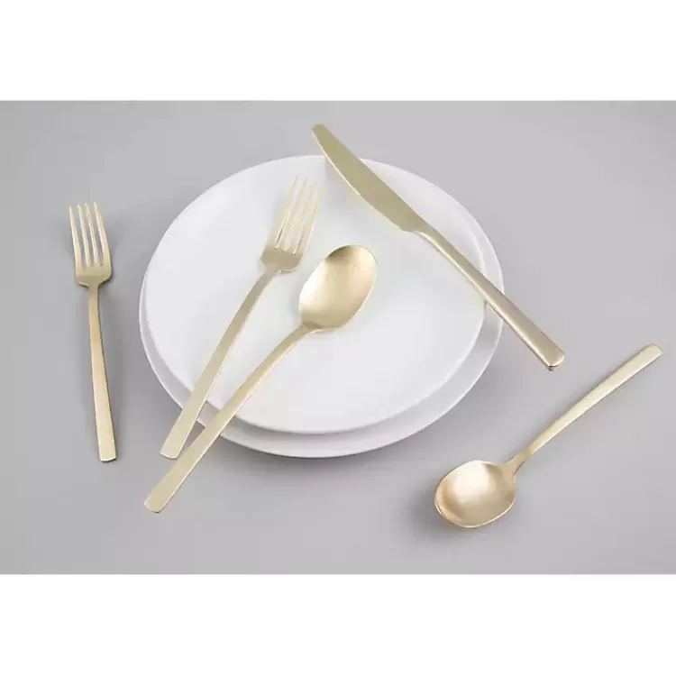 champagne_gold_glimmer_pc_flatware_set_3.webp Champagne Glimmer 20-pc. Flatware Set>Kirklands Home Best