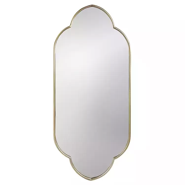 Champagne Gold Long Quatrefoil Mirror>Kirklands Home Online