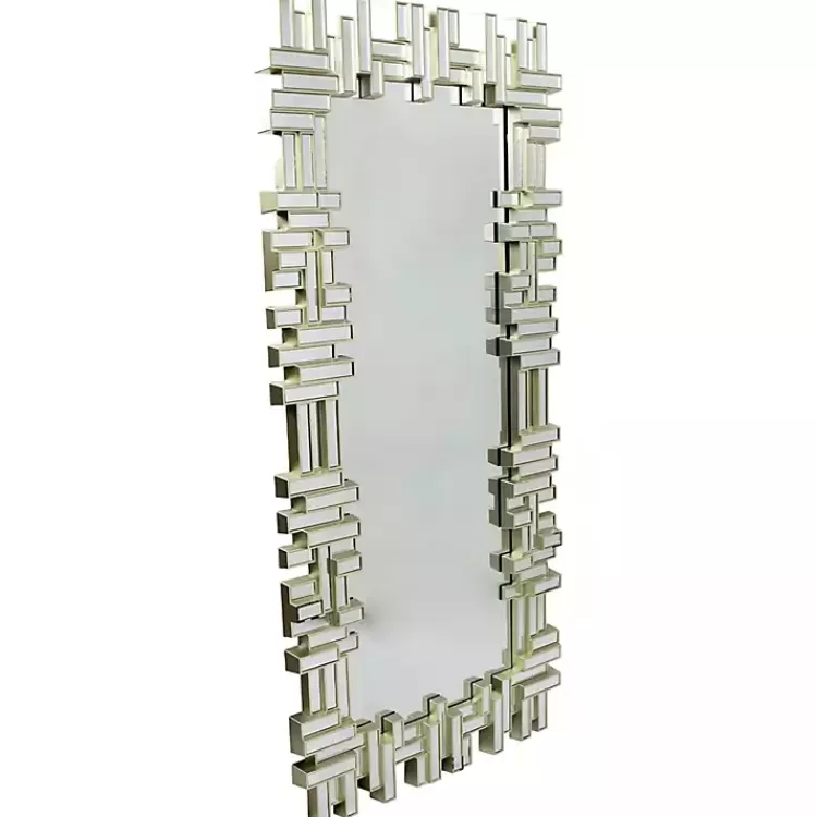 Champagne Gold Rectangular Modern Wall Mirror>Kirklands Home Hot