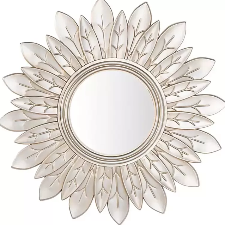 Champagne Gold Round Flower Alba Wall Mirror>Kirklands Home Hot