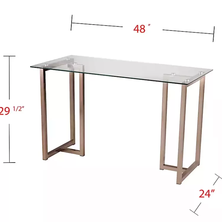 Champagne Iron and Glass Desk>Kirklands Home Cheap