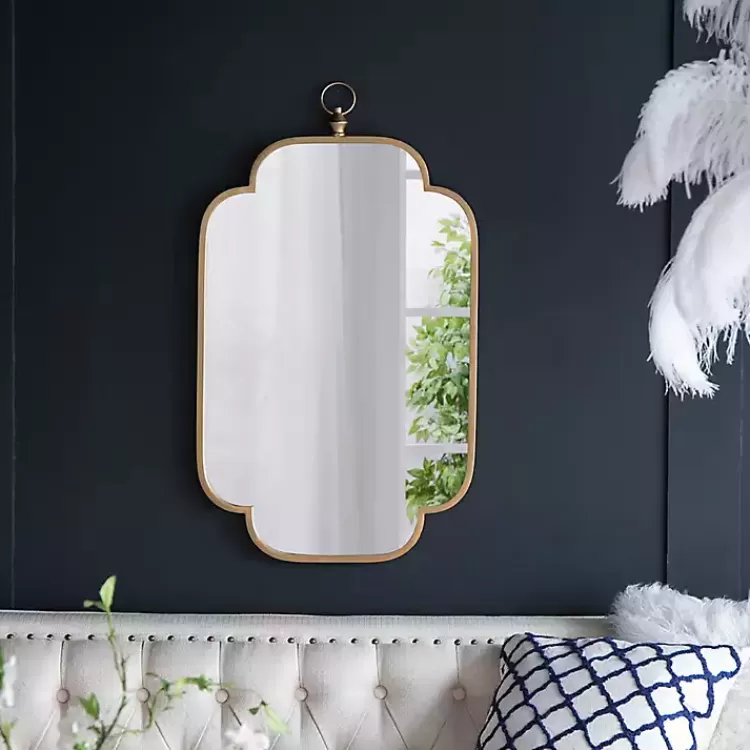 Champagne Notched Corners Mirror>Kirklands Home Best