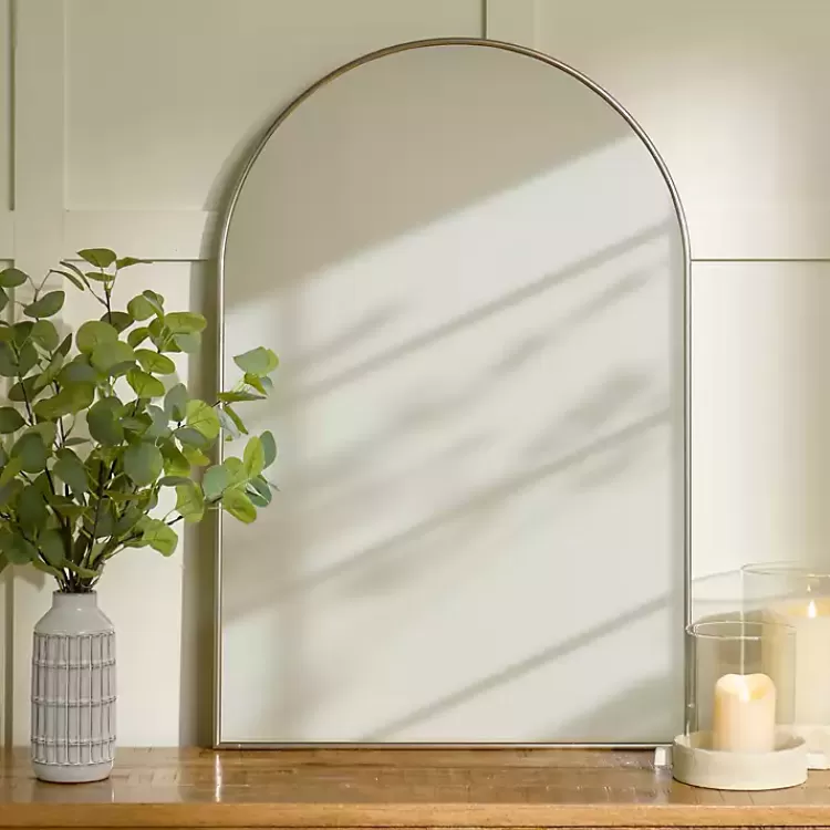 Champagne Nouveau Arched Wall Mirror>Kirklands Home Shop