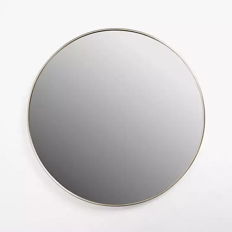 Champagne Nouveau Round Wall Mirror>Kirklands Home New