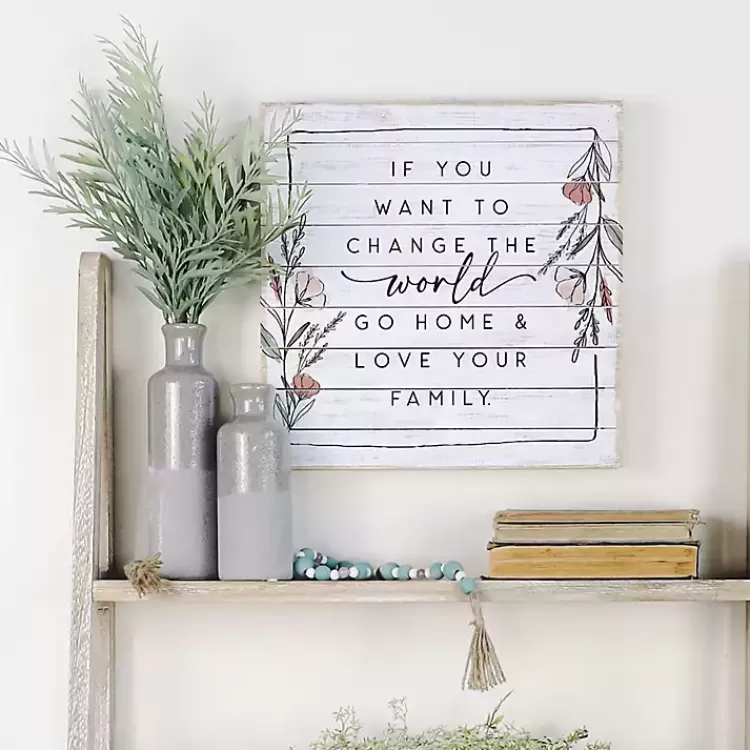 Change the World Wall Plaque>Kirklands Home Sale