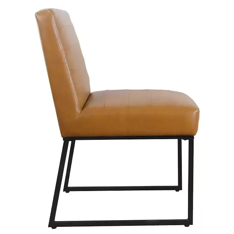 channeled_carmel_leather_dining_chair_2.webp Channeled Carmel Leather Dining Chair>Kirklands Home Sale
