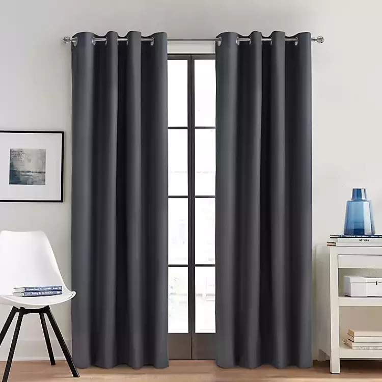 Charcoal Alpine Blackout Curtain Panel, 63 in.>Kirklands Home Sale