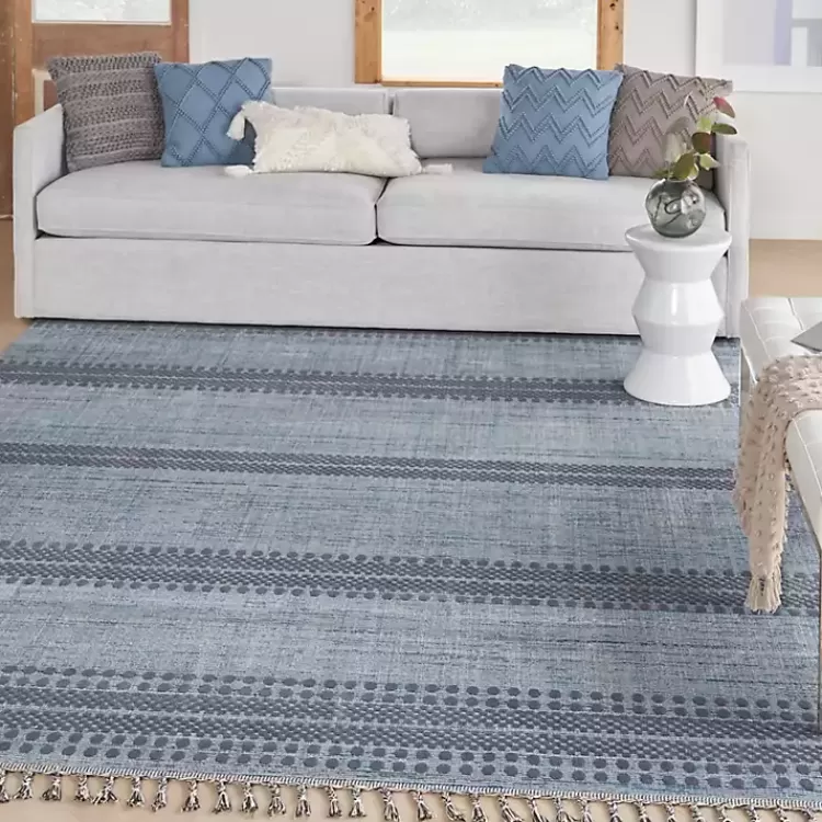 charcoal_and_blue_stripes_fringe_area_rug_x_2.webp Charcoal and Blue Stripes Fringe Area Rug, 7x10>Kirklands Home Shop