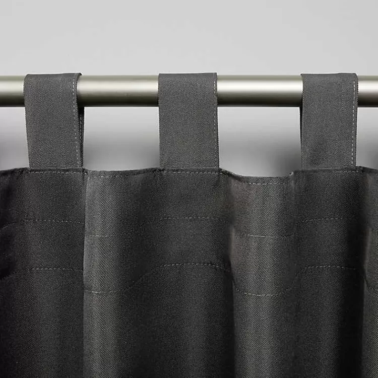 charcoal_cabana_outdoor_curtain_panel_set__in_2.webp Charcoal Cabana Outdoor Curtain Panel Set, 108 in.>Kirklands Home Best Sale