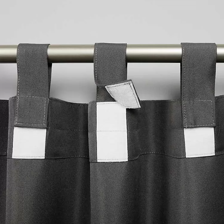 charcoal_cabana_outdoor_curtain_panel_set__in_3.webp Charcoal Cabana Outdoor Curtain Panel Set, 108 in.>Kirklands Home Best Sale