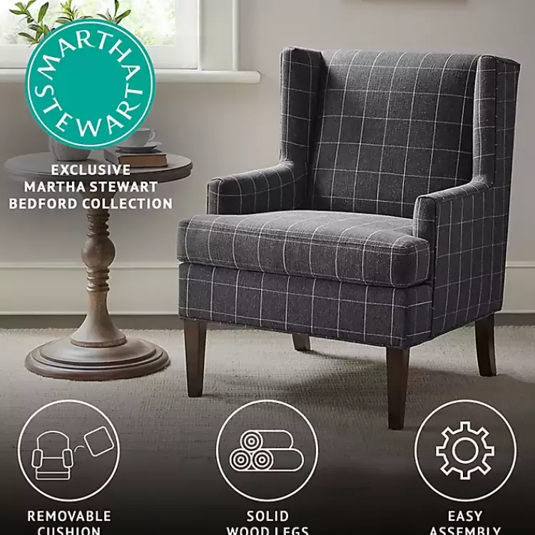 charcoal_decker_martha_stewart_accent_chair_5.webp Charcoal Decker Martha Stewart Accent Chair>Kirklands Home New