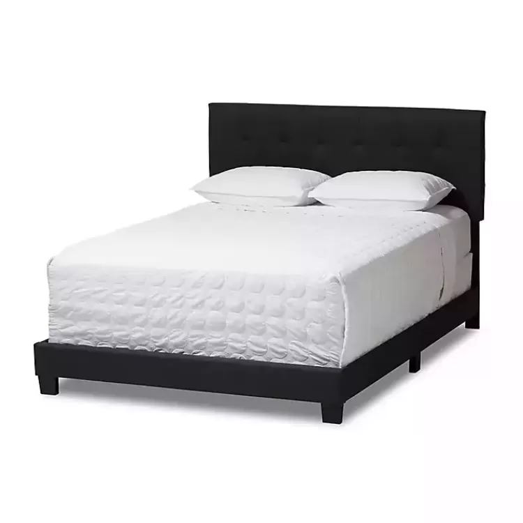 Charcoal Tufted Modern Queen Bed>Kirklands Home Clearance