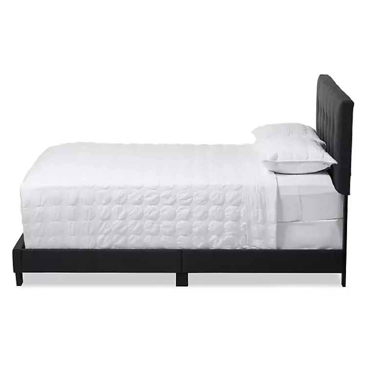 Charcoal Tufted Modern Queen Bed>Kirklands Home Clearance