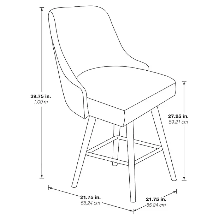 charcoal_midcentury_modern_swivel_counter_stool_4.webp Charcoal Mid-Century Modern Swivel Counter Stool>Kirklands Home Cheap