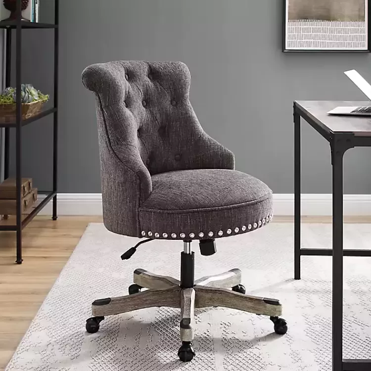 Charcoal Miller Tufted Office Chair>Kirklands Home Outlet