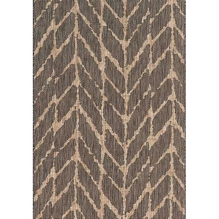 Charcoal Mocha Chevron Outdoor Area Rug, 7x10>Kirklands Home Store
