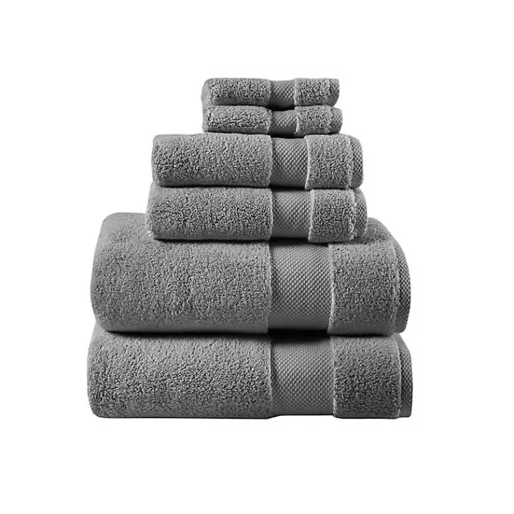 Charcoal 6-pc. Oversized Cotton Bath Towel Set>Kirklands Home Cheap