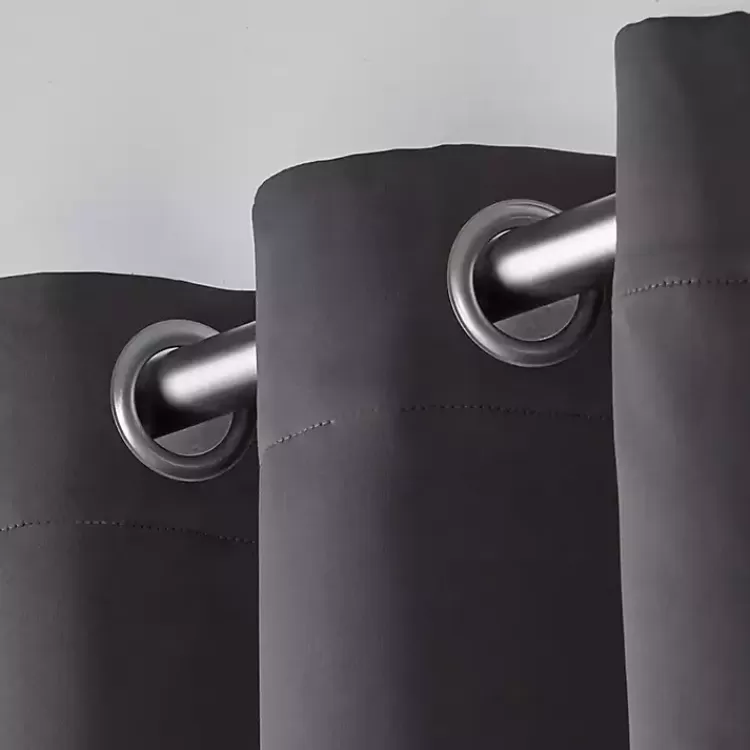 charcoal_sateen_curtain_panel_set__in_2.webp Charcoal Sateen Curtain Panel Set, 96 in.>Kirklands Home Shop